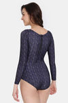 Zelocity Swimsuit With Zipper - Navy Blue — thumbnail 3